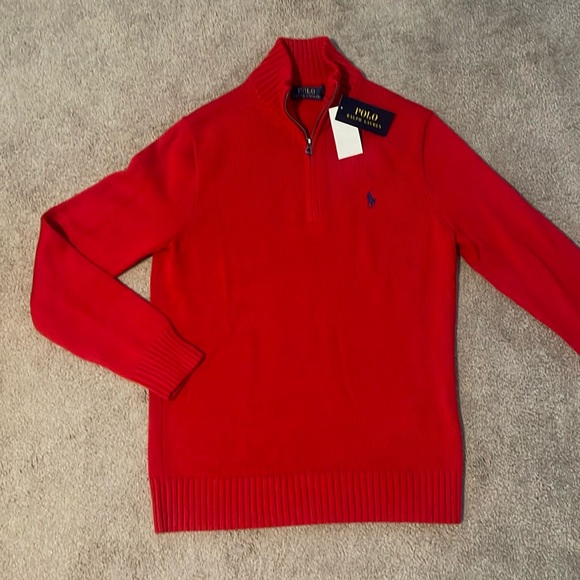 NWT Polo Ralph Lauren Long Sleeve Quarter Zip Sweater - Picture 2 of 6